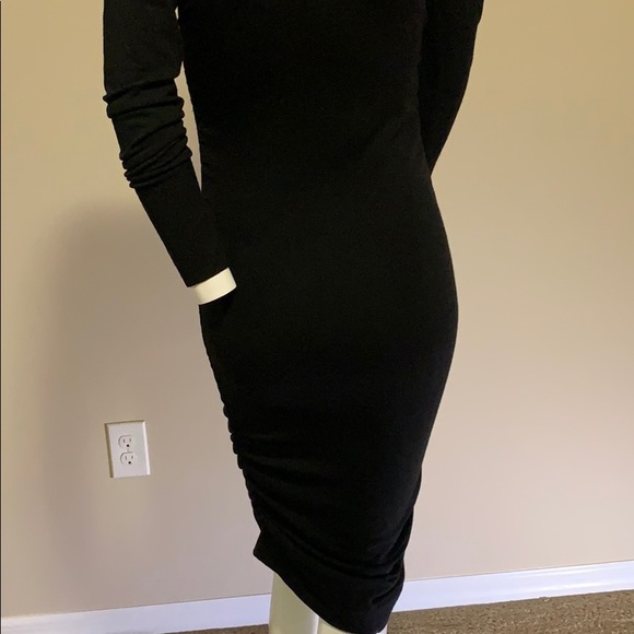 Michael Kors Collection Black Wool Ruched …Dress - Picture 10 of 14